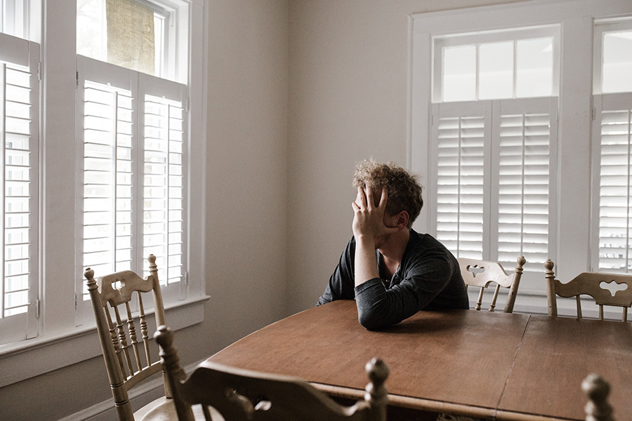 man with depression